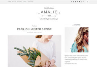 amalie blogger template