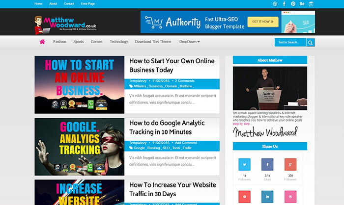 authority blogger template