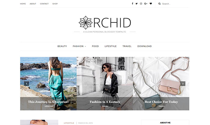 Orchid Blogger Template